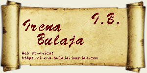 Irena Bulaja vizit kartica